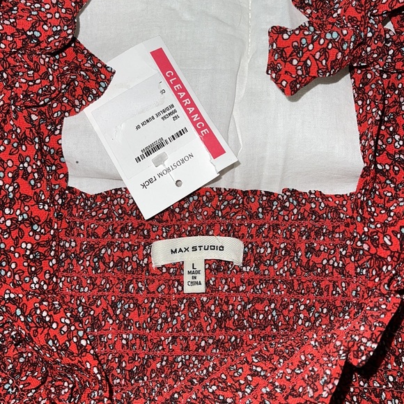 NWT Max Studio Red Floor Length Tie Strap Dress - Picture 4 of 4